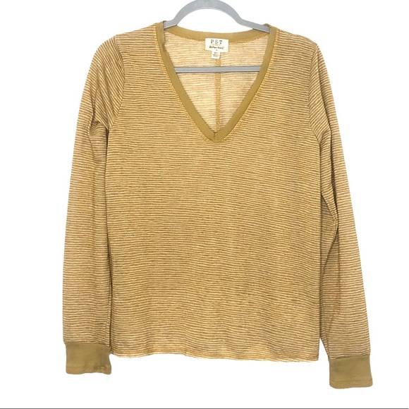 Project Social Tee PST Mustard Long Sleeve Top size Medium - Picture 7 of 7